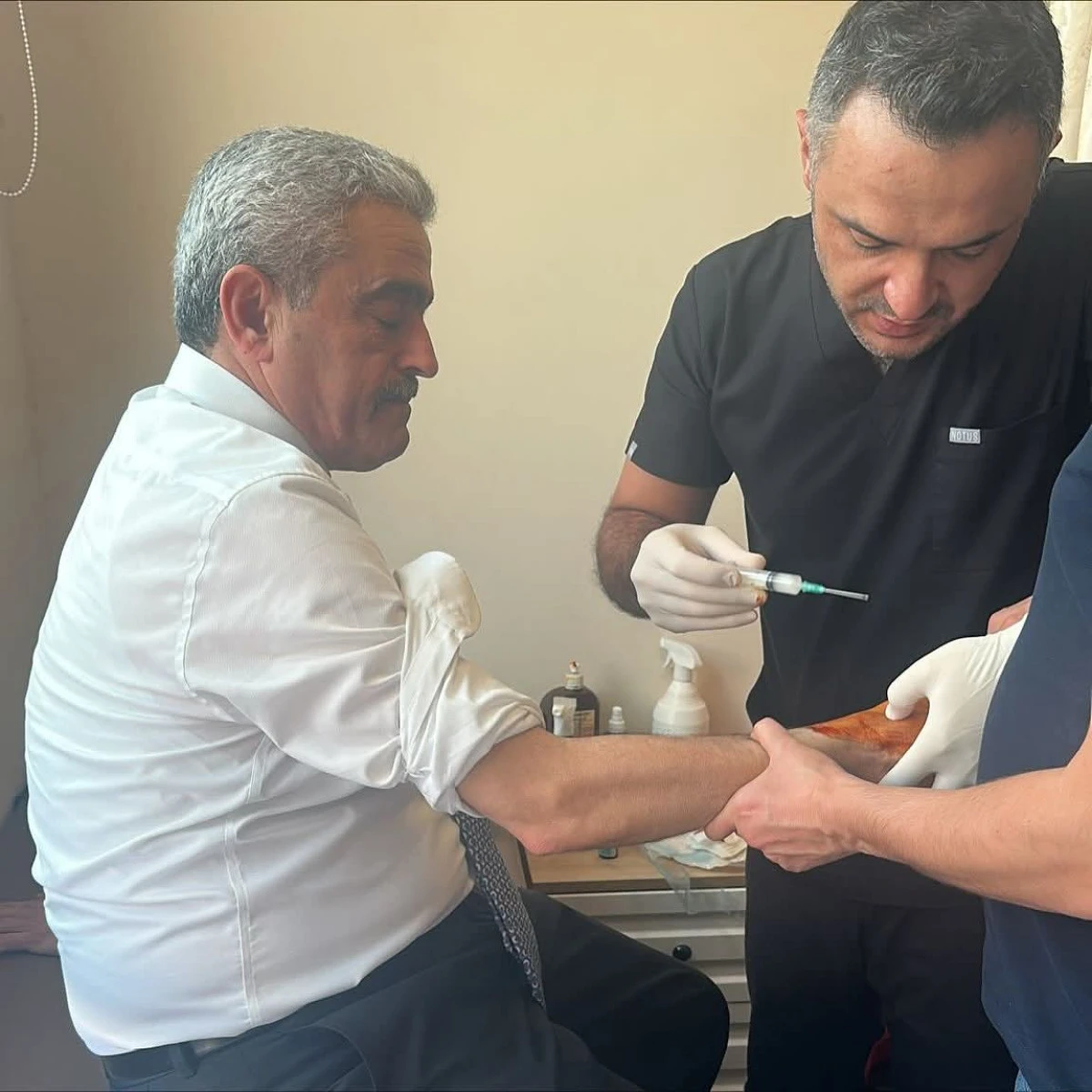 BAŞKAN ALICIK GÜNÜ HASTANEDE TAMAMLADI! 