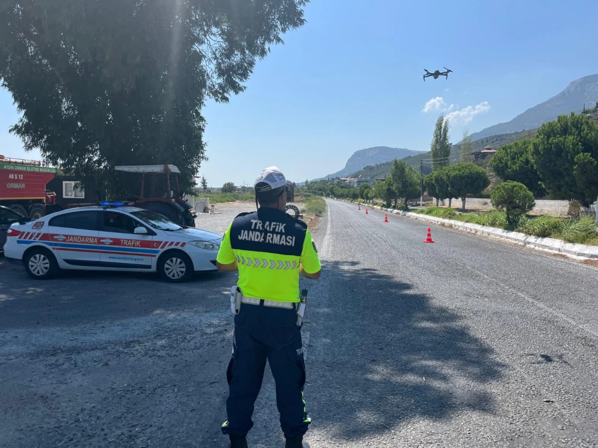 SÖKE–DİDİM YOLUNDA DRONE İLE TRAFİK DENETİMİ! 