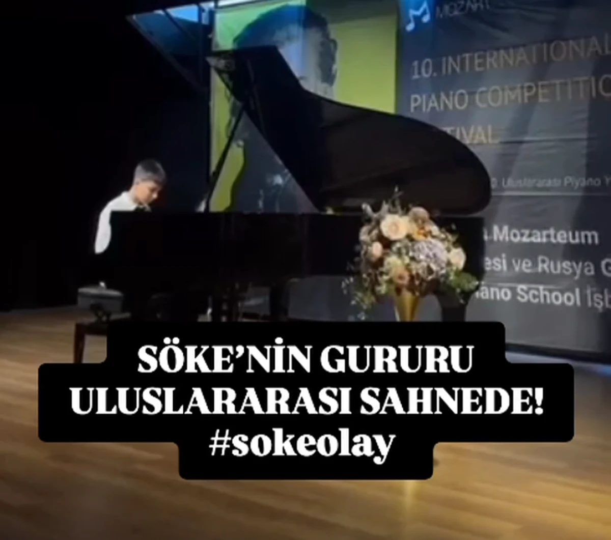 SÖKE’NİN GURURU KADİR ÇINAR TAŞ ULUSLARARASI PİYANO YARIŞMASINDA SAHNE ALDI